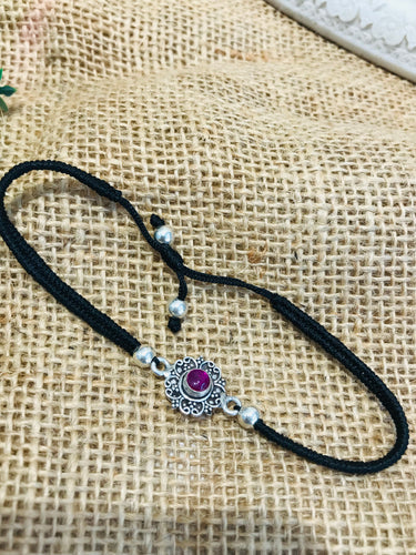 Silver Ruby Bracelet